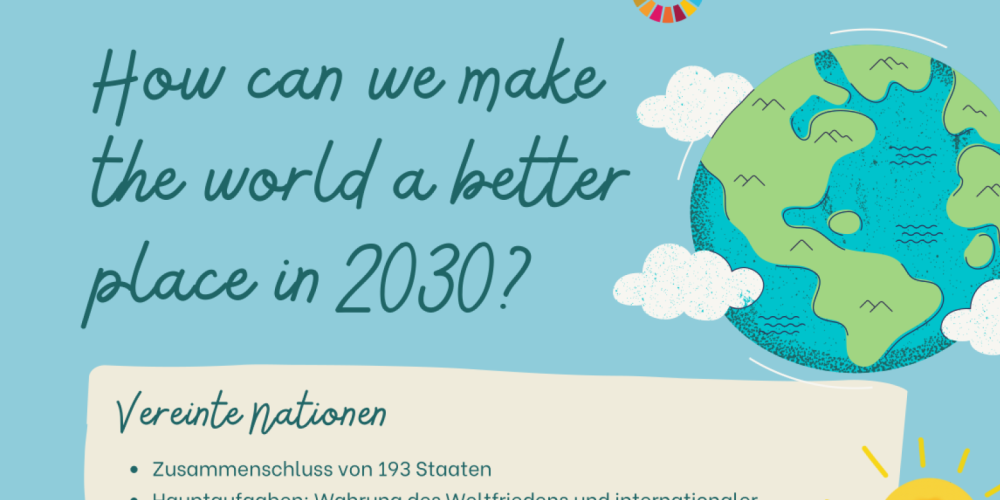 Projektunterricht „How can we make the world a better place in 2030“ in der Maturaklasse